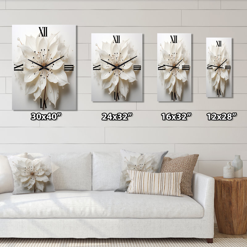 Horloge murale «Blossoming Beauty In Minimalisme Beauty I», Small