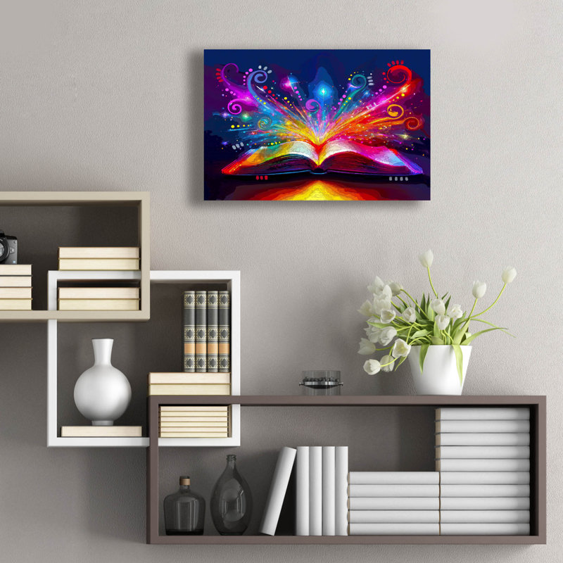 Art mural épique «The Open Book» par Dean Russo, 24 po x 16 po, H 16 po x l 24 po