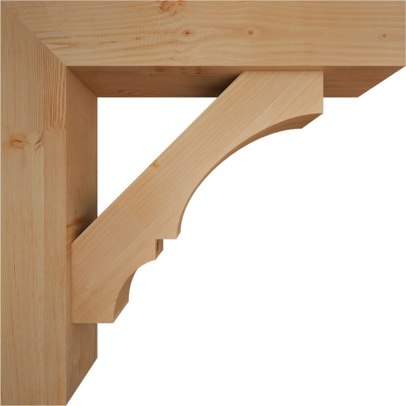 Support de bloc Balboa avec entretoise décalée, 34 x 34, Sapin Douglas de l 7 1/2 (lisse)