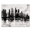 «Black and White Graffiti City Skyline», impression sur toile