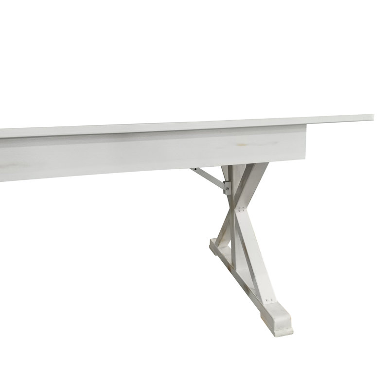 Table de salle à manger rectangulaire Eternity, Blanc antique, L 40,25 po x L 84 po
