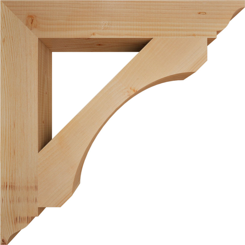 Support en bois rustique traditionnel BKTLEC01, Douglas (lisse), H 26 po x l 3,5 po x P 26 po