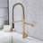 24.8" Modern 2-Function Single Handle Pull Down Kitchen Faucet With Pot Filler-128966329