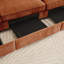 4 sièges orange en chenille avec dossier modulaire et accoudoirs escamotables, avec coussins enveloppants et tiroirs de rangement-1398991642