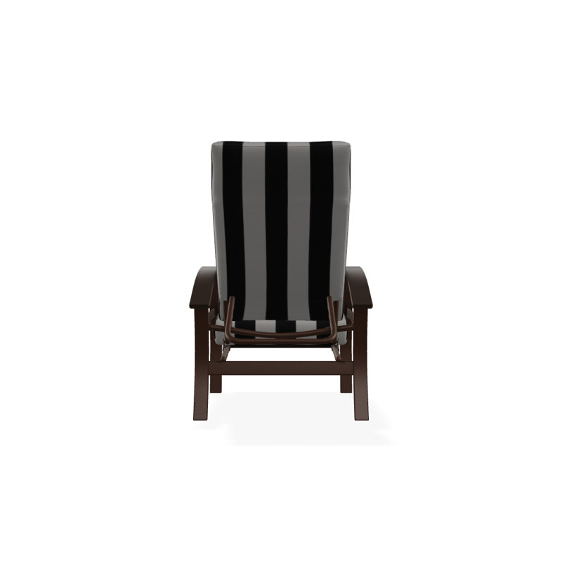 Chaise de patio inclinable avec coussins Askar, Cabana classique à rayures noires Sunbrella®, Kona P10, Kona texturé