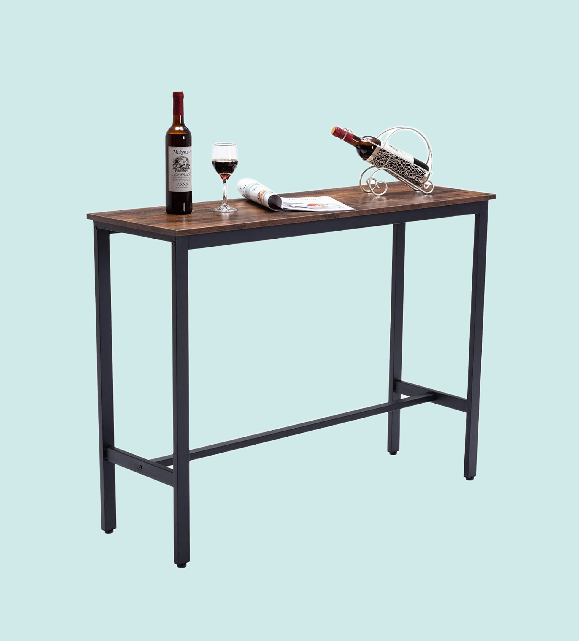 Wood Cocktail High Bar Tables Reception Desk Counter Club Wine Long Bar  Tables Alcohol Industrial Mesa