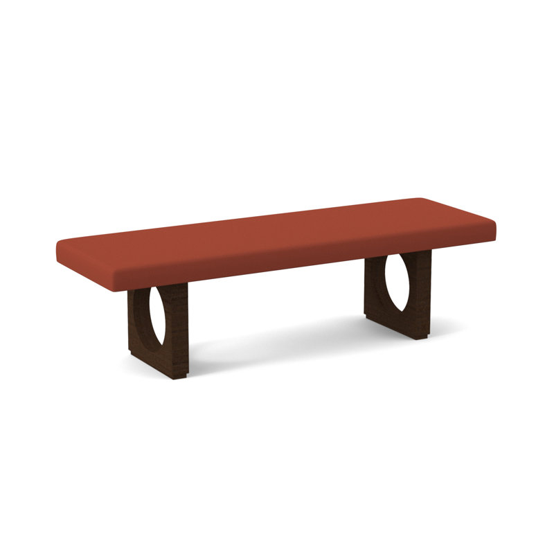 Banc rembourré Void, Noyer américain, Tangelo Margaret