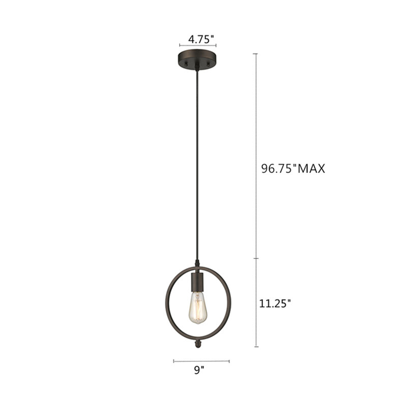Luminaire suspendu géométrique 1 lumière Marblehead