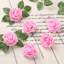 30 pièces fleurs artificielles roses en mousse avec tiges 8 cm fleurs roses-1208168496