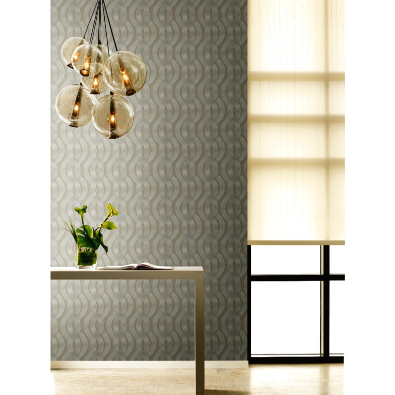 Rouleau de papier peint métallique 34,5 pi x l 27,56 po Urban Oasis, Beige / Crème