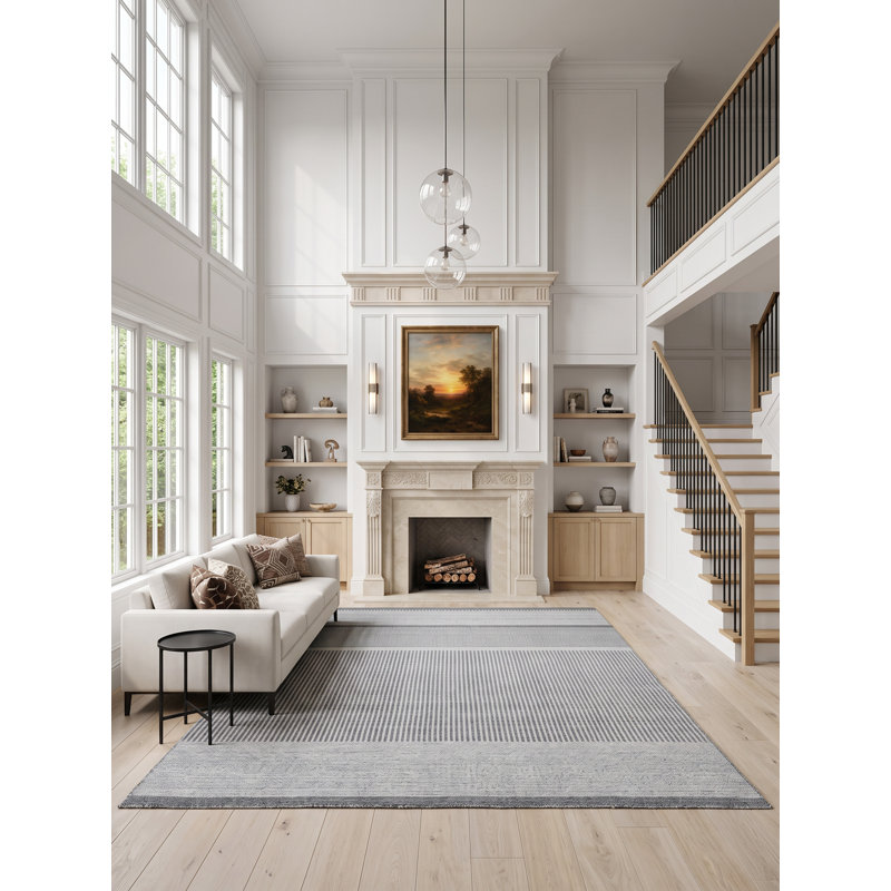 Tapis en viscose / coton / laine tissé à la main Meraki 01, Rectangle 8 pi x 10 pi