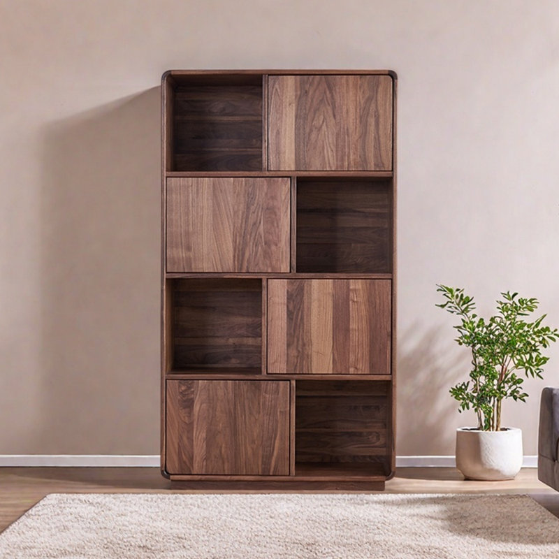 Black walnut all solid wood bookcase