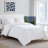 Nautica Alden Embroidered White Duvet Cover Set