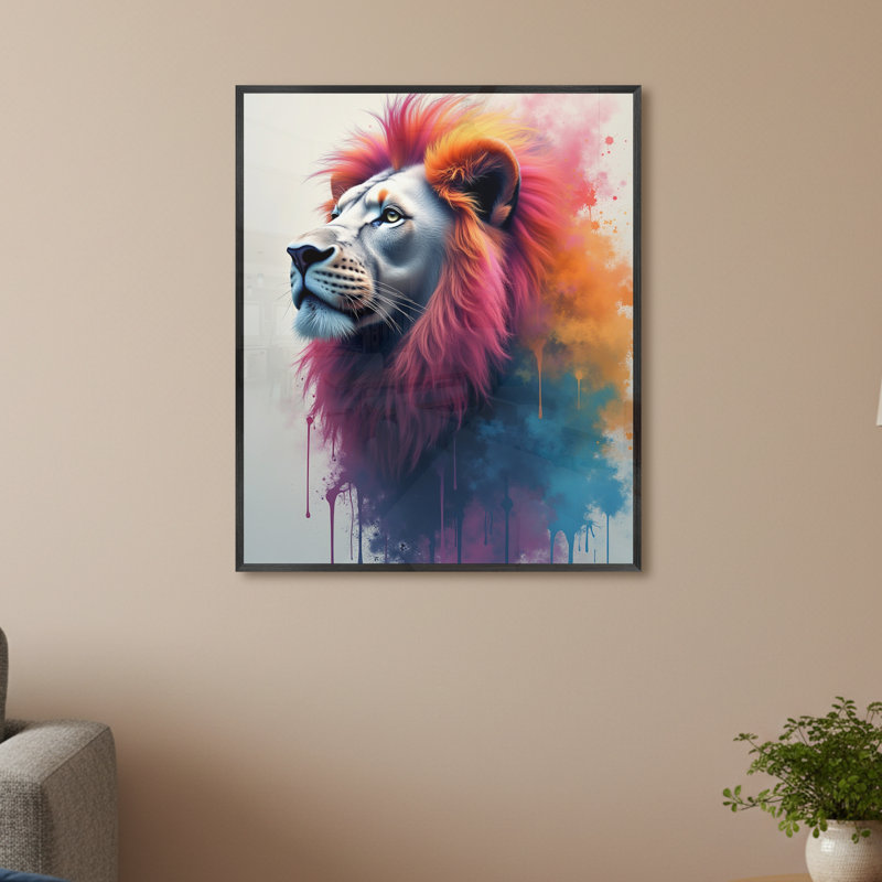 Single Picture Frame LED Illuminated Wall Art Wall Art on Glass / Aluminium, 60 cm H x 50 cm W