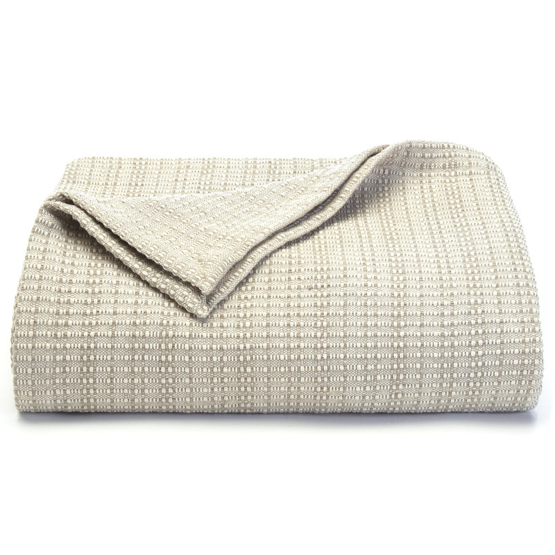 Couverture réversible en coton Tommy Bahama, Très grand, Brun clair