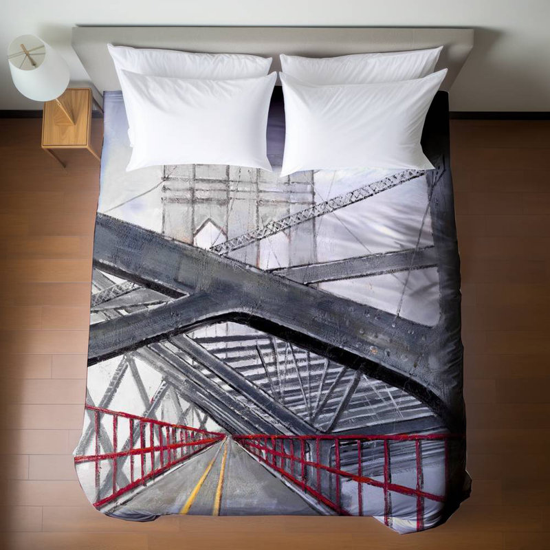 Under the Brooklyn Bridge Bird Duvet Cover - Home Decor