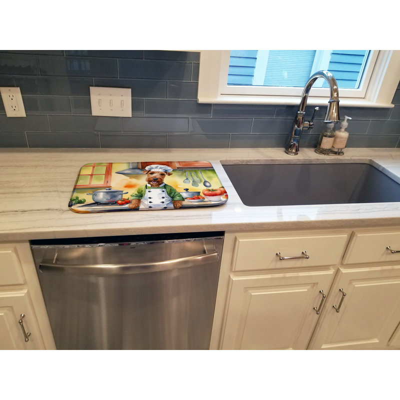 Irish Terrier The Chef Dish Drying Mat