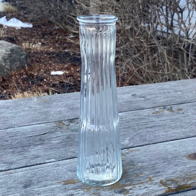 Ribbed Cylinder Bud Vase