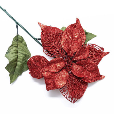 Tige de poinsettia artificielle