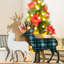 18"L Galvanized Metal/Wooden Reindeer Table Decor