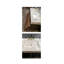 Gris mat avec garniture en métal doré brossé, intérieur en bois de noyer avec comptoir en marbre et quartz 72 po