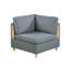 Canapé modulaire modulaire: tissu gris acier, couleur, 3 coins, 8 pièces