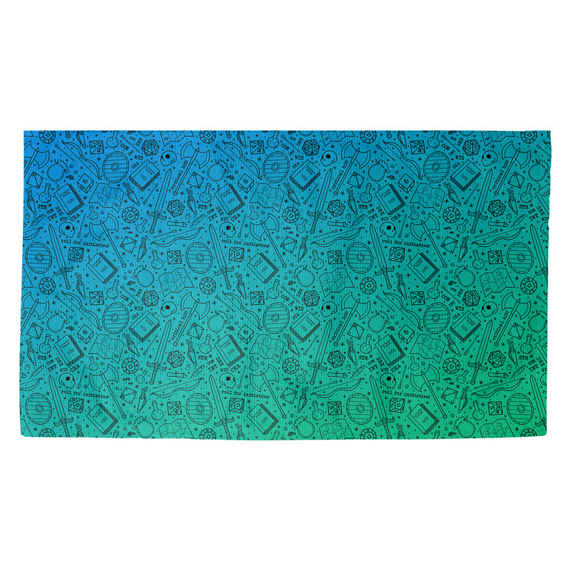 Tapis vert/bleu rpg Avicia, Rectangle 3 pi 3 po x 5 pi 3 po