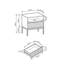 Icilia 1 Drawer Bedside Table-72213586