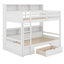 Lit superposé simple avec tablettes intégrées à côté des lits supérieur et inférieur et tiroir de rangement-1873489728