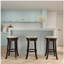 Tabouret de bar de 30 po, laqué couleur café, assise en tissu beige-772993173-772993175-772993160