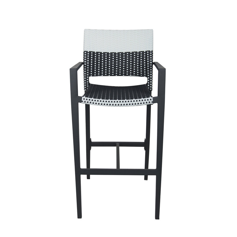 Chloe Stacking Bar Arm Chair, Black