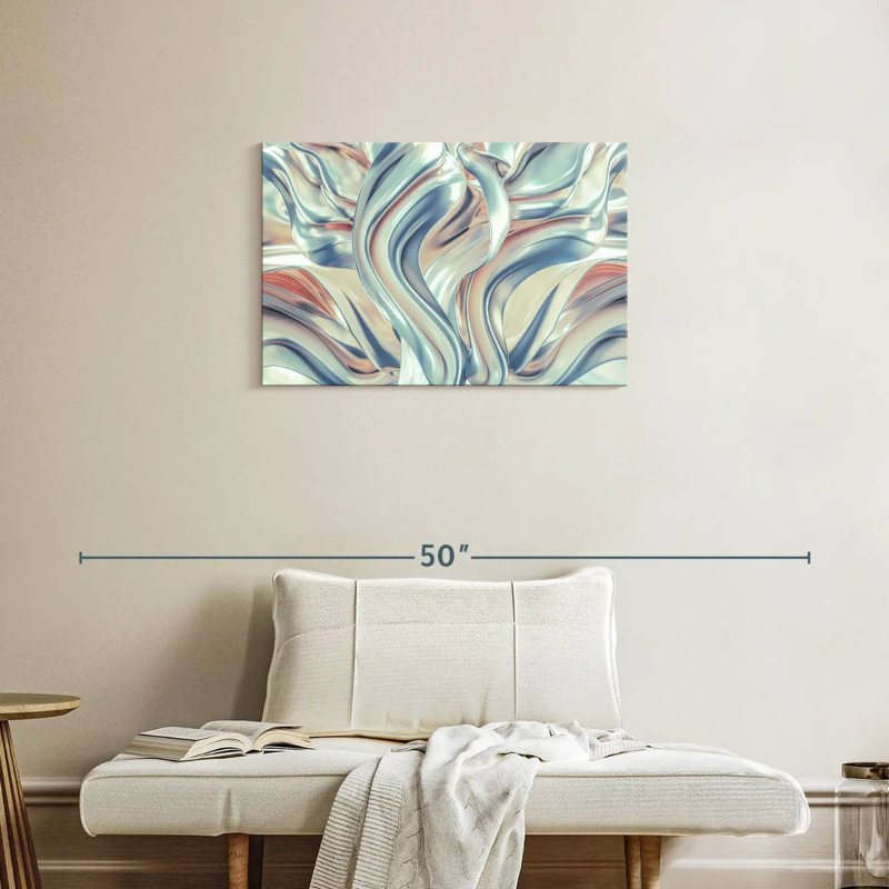 Avery Pearly Silk Abstract, 20" H x 30" W