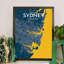Sydney City Map - No Frame Print-1092482269