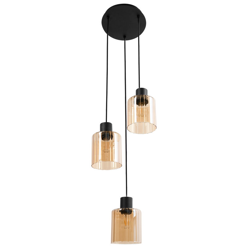 - Light Satin Black Pendant, 120cm H x 29cm W x 29cm D, 1
