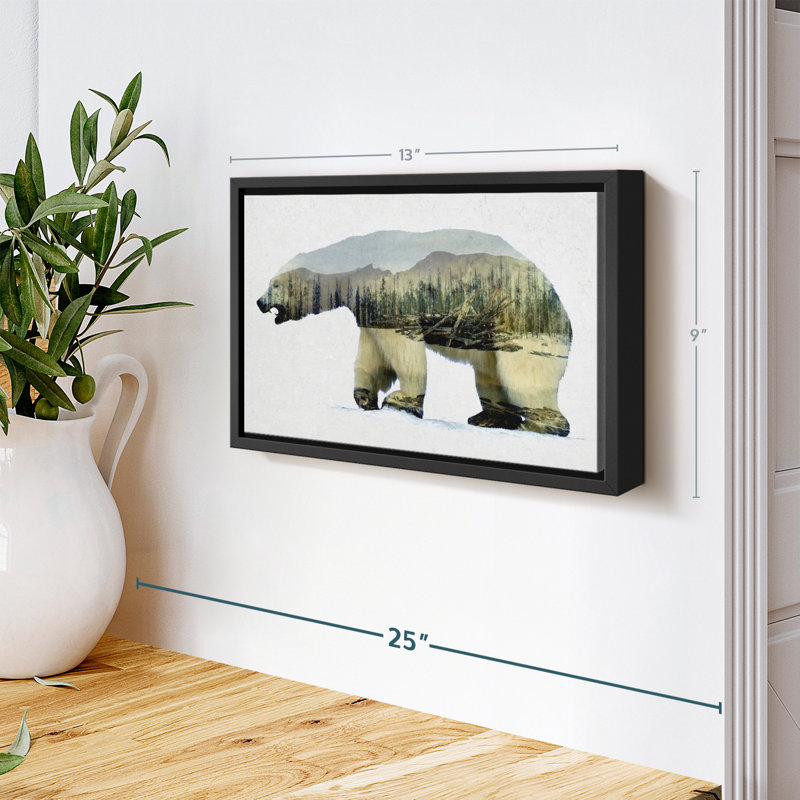 Arctic Polar Bear Wall Art Canvas Print, H 9 po x l 13 po