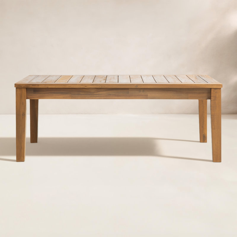 Table basse rectangulaire en bois massif, 16.54" H x 35.43" W x 23.62" D