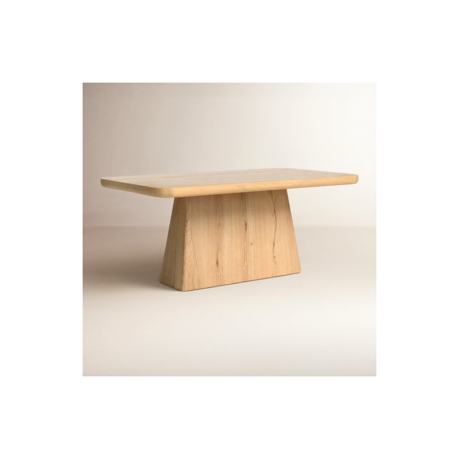 Lowell Pedestal Dining Table, Natural, 30" H x 71" L x 39" W