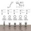 Manivelle de fenêtre à auvent moulé sous pression Prime-Line pour une utilisation facile, broche 5/16 po, bronze (1 ensemble)-69372164