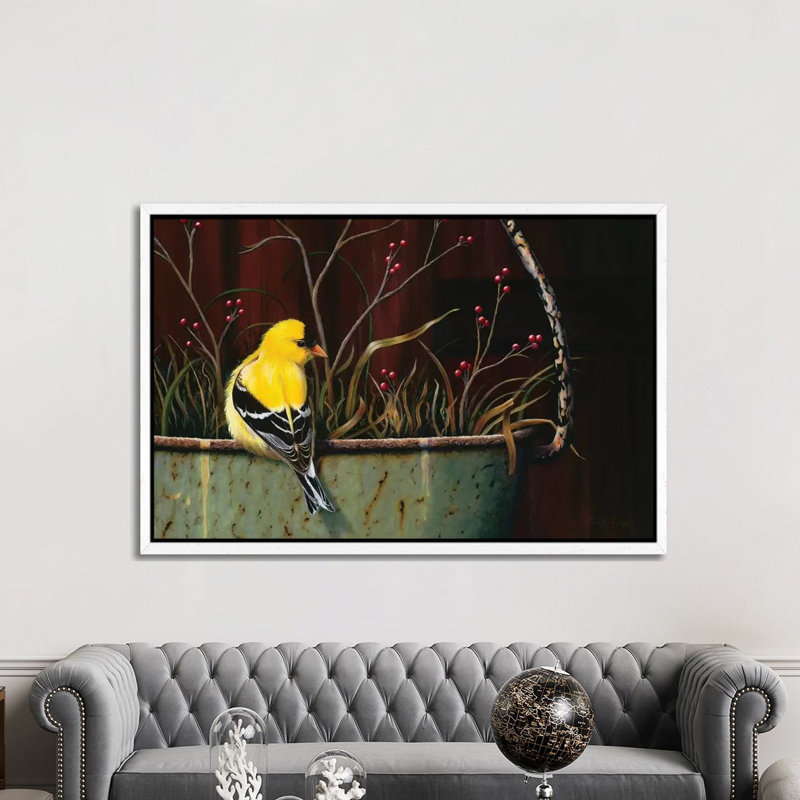 Yellow Bundle Of Joy by Camille Engel - Print on Canvas, 152.5 cm H x 101.5 cm W, White Framed