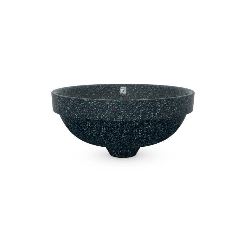Woodio Soft40 15.75'' Wood Circular Bathroom Sink, Arctic