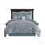Ensemble d'édredon 8 pièces jacquard turquoise / argent grand-133591494-133591496