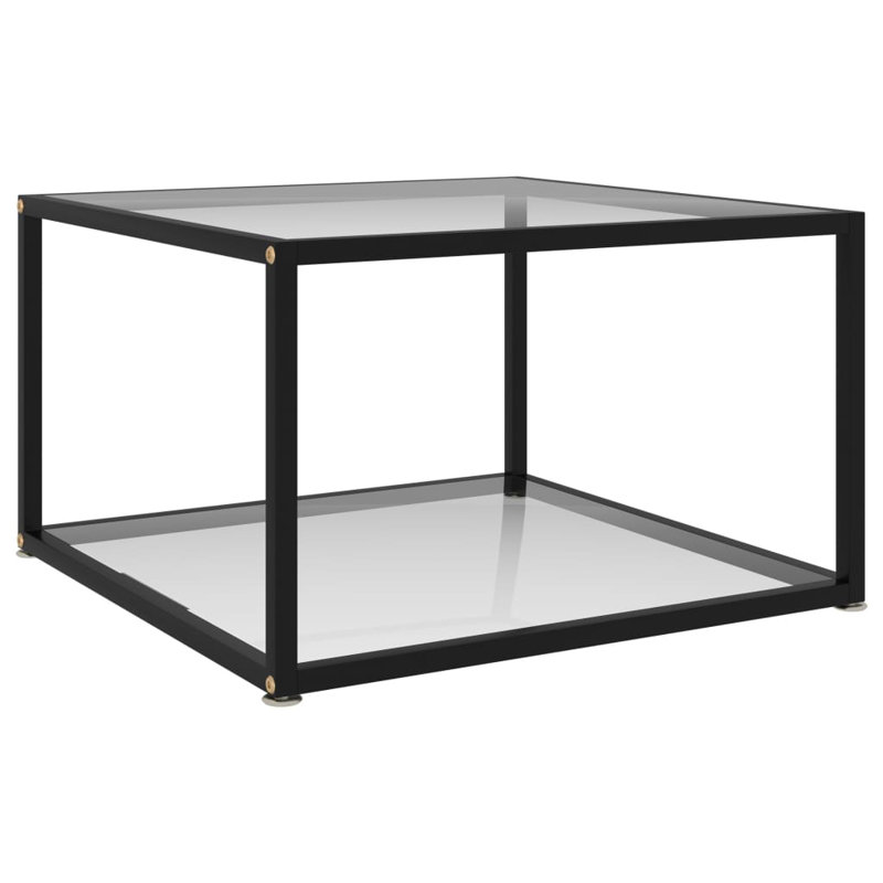 Table basse Frame, Transparent, Transparent / noir, H 13,8 po x L 23,6 po x l 23,6 po