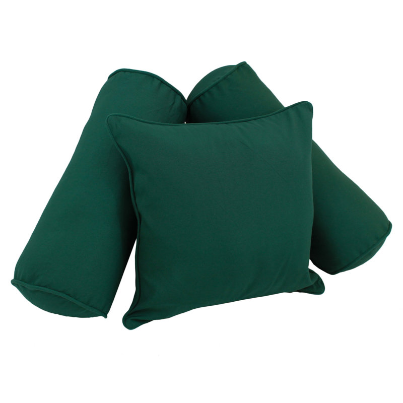  Coussin 3 pièces Soft Home Furnishings, Velours vert forêt