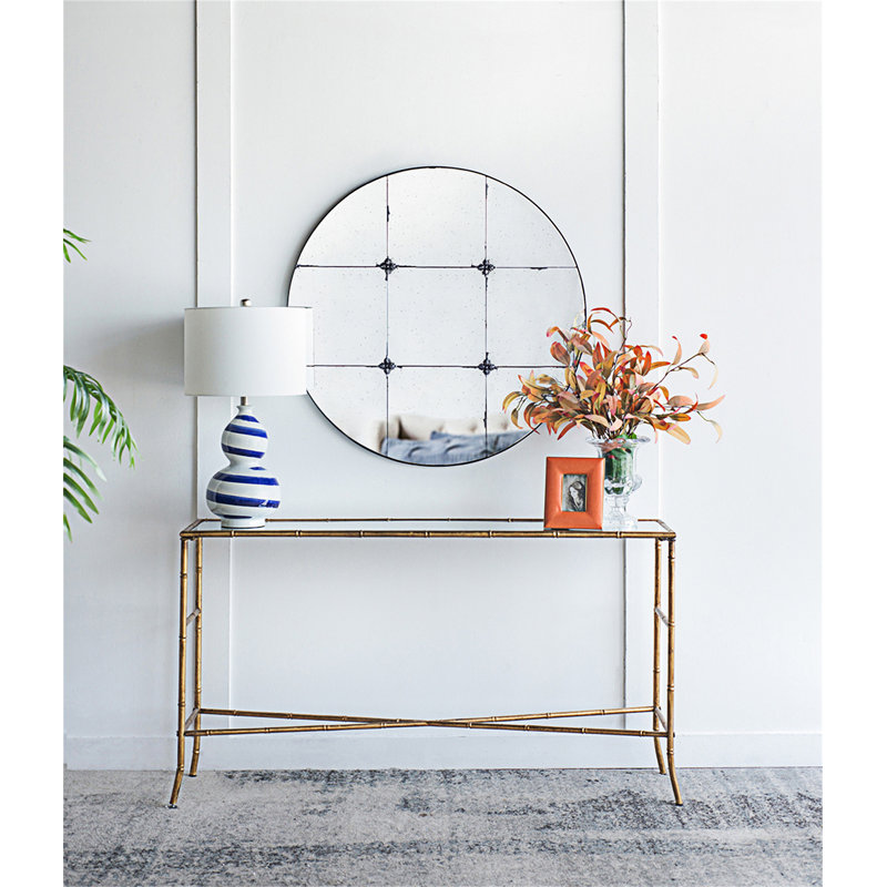 Emmie Iron Round Mirror