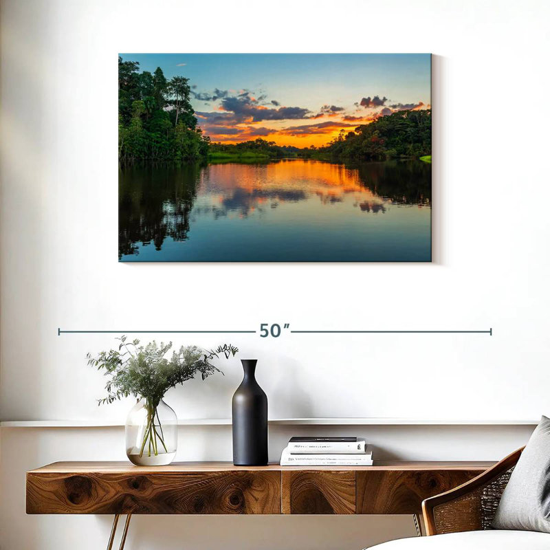Alvord Sunset At Amazon Lagoon, 24" H x 36" W