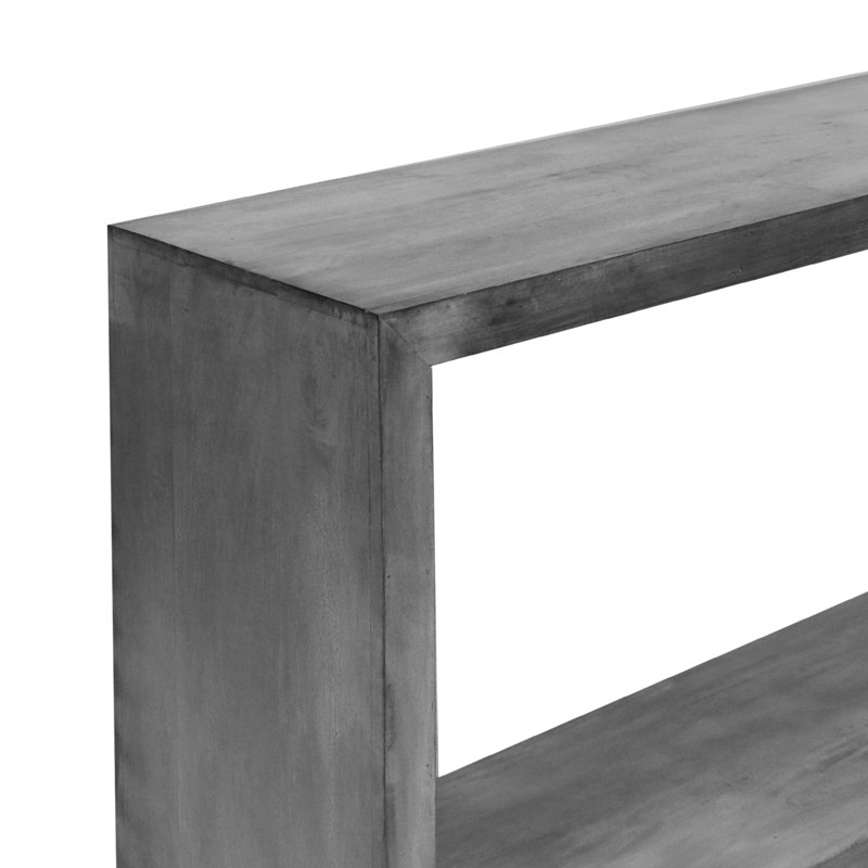 52'' Solid Wood Console Table, Charcoal Gray