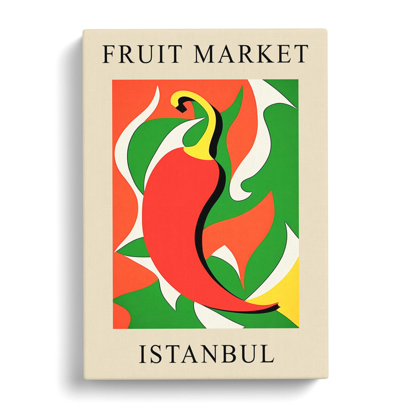 XMKTMKT-376 Istanbul Fruit Market Exhibition Red Chili Pepper - Wrapped Canvas Print, 50cm H x 35cm W x 3cm D