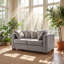 Causeuse moderne en velours l 60,5 po x P 32,3 po x H 31,9 po