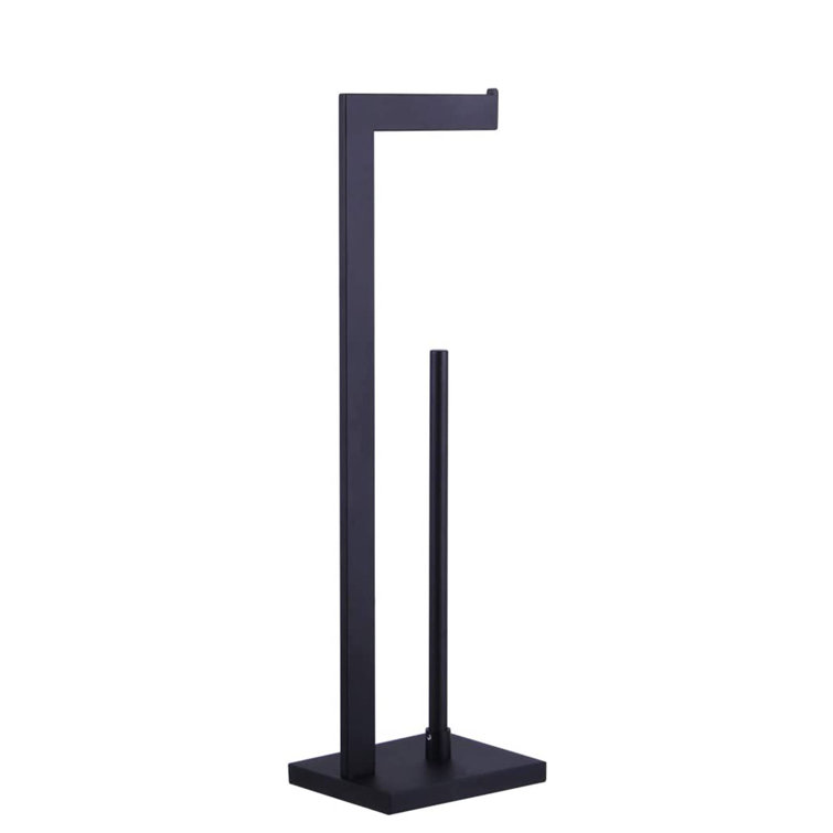 KES Black Toilet Paper Holder Stand Modern Freestanding 304 Stainless Steel