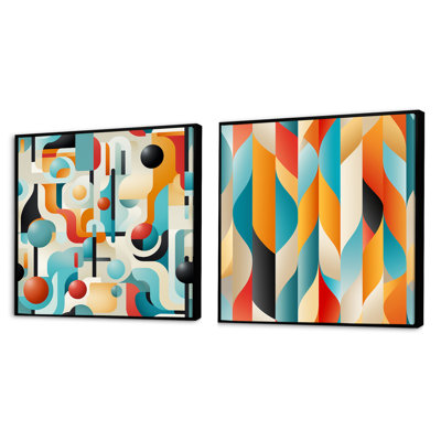 Culhert - Ensemble de 2 collages carrés abstraits